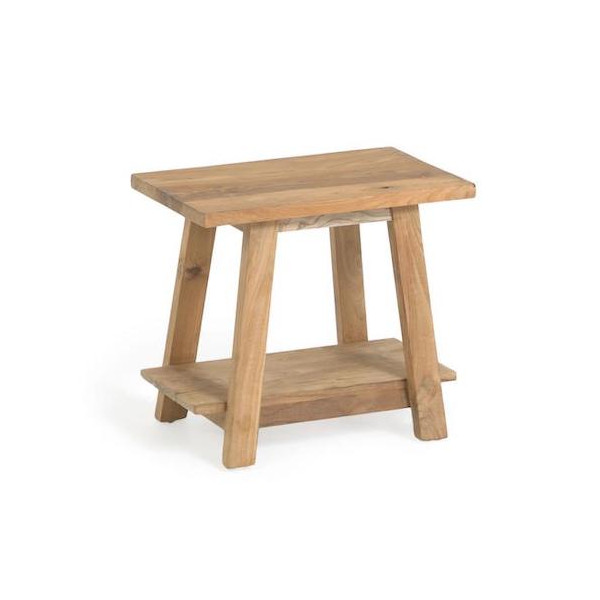 Banco Safara madera teca reciclada 50 cm