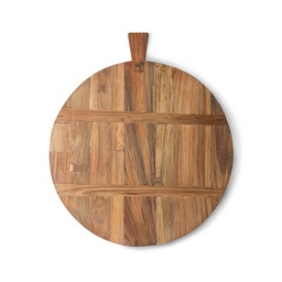 [HAV0002] Tabla de corte en madera de teca Ø 50 cm